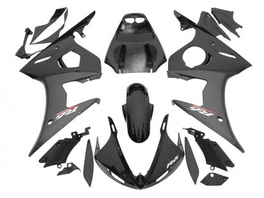 Shop 2006-2009 Yamaha YZF R6S Motorcycle Fairings - Glossy Black Matte Black