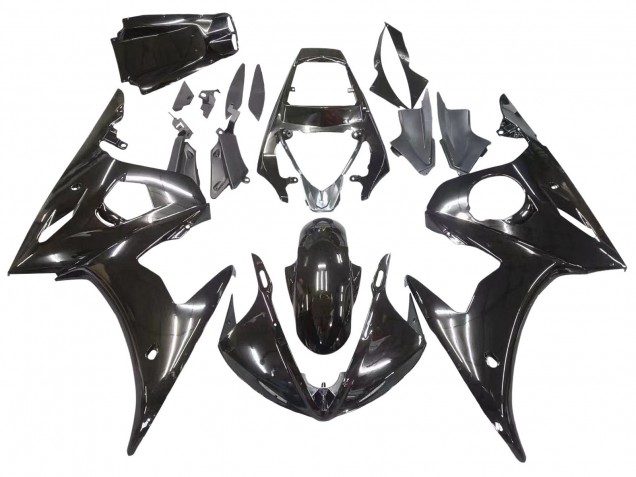 2003-2004 Yamaha YZF R6 Motorcycle Fairings - Glossy Black