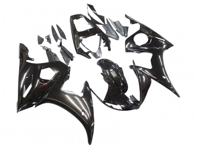 2006-2009 Yamaha YZF R6S Motorcycle Fairings - Glossy Black