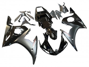 Shop 2006-2009 Yamaha YZF R6S Motorcycle Fairings - Glossy Black Matte Black Gold Chameleon