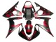 2005 Yamaha YZF 600 R6 Motorcycle Fairings - Matte Black Red Geometric
