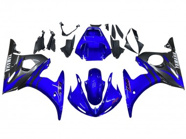 Shop 2005 Yamaha YZF 600 R6 Motorcycle Fairings - Glossy Blue Black