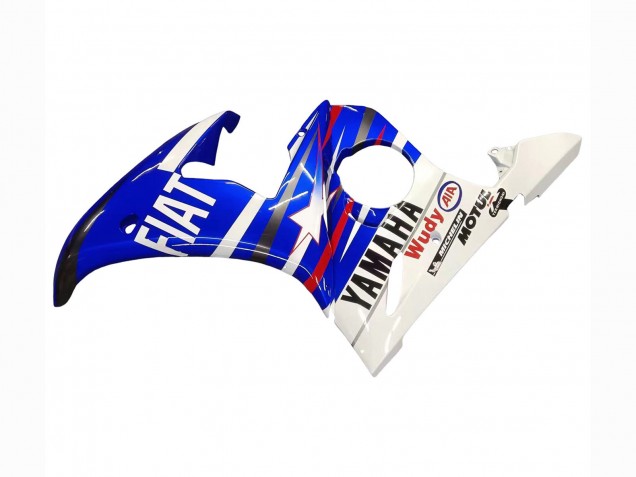 2005 Yamaha YZF 600 R6 Motorcycle Fairings - Blue White Red Motul Michelin Fiat