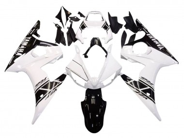 Shop 2005 Yamaha YZF 600 R6 Motorcycle Fairings - White Black