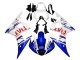 2005 Yamaha YZF 600 R6 Motorcycle Fairings - White Blue Dunlop Fiat Motul