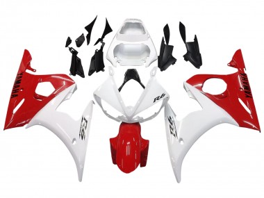 Shop 2005 Yamaha YZF 600 R6 Motorcycle Fairings - White Red