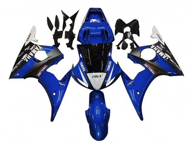 2005 Yamaha YZF 600 R6 Motorcycle Fairings - Blue White Black Yamalube