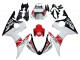 2005 Yamaha YZF 600 R6 Motorcycle Fairings - White Black Red Motul
