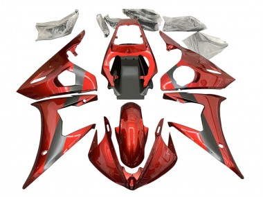 Shop 2005 Yamaha YZF 600 R6 Motorcycle Fairings - Red Matte Black