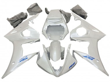Shop 2005 Yamaha YZF 600 R6 Motorcycle Fairings - White Blue