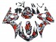 2005 Yamaha YZF 600 R6 Motorcycle Fairings - Black Red Grey Camouflage