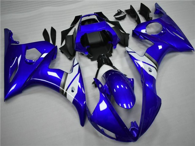 2005 Yamaha YZF 600 R6 Motorcycle Fairings - Blue White