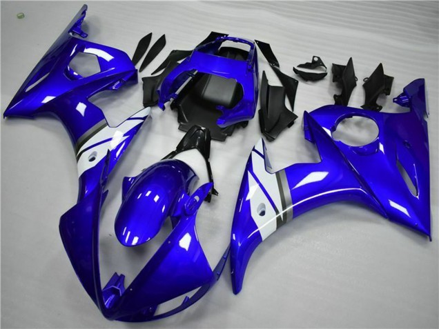 2005 Yamaha YZF 600 R6 Motorcycle Fairings - Blue White
