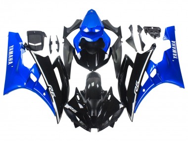 Shop 2006-2007 Yamaha YZF 600 R6 Motorcycle Fairings - Blue Glossy Black