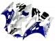2006-2007 Yamaha YZF 600 R6 Motorcycle Fairings - White Blue Jordan