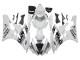2006-2007 Yamaha YZF 600 R6 Motorcycle Fairings - White Glossy Black Motul Michelin