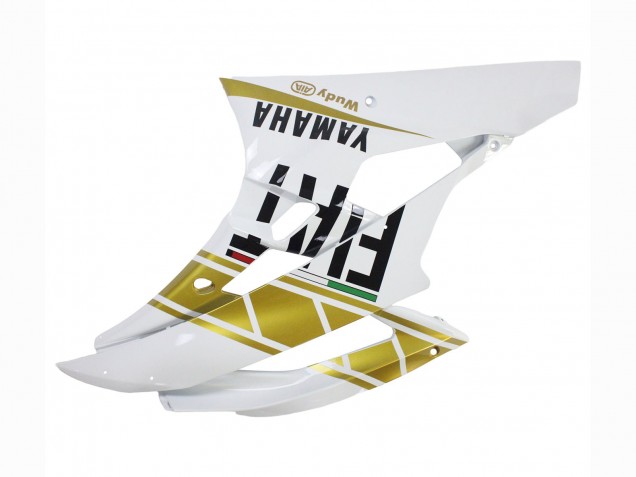 2006-2007 Yamaha YZF 600 R6 Motorcycle Fairings - White Gold Black Fiat