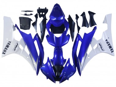 Shop 2006-2007 Yamaha YZF 600 R6 Motorcycle Fairings - White Blue Black