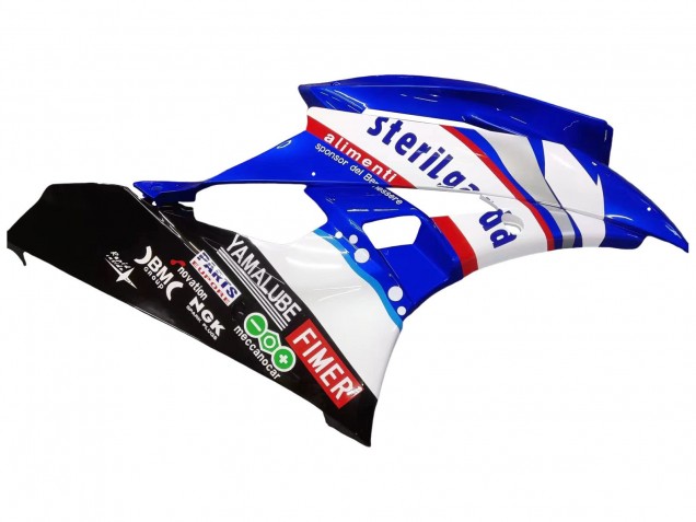 2006-2007 Yamaha YZF 600 R6 Motorcycle Fairings - White Blue Black Fimer Volvo Yamalube Sterilgarda