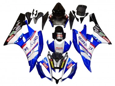 Shop 2006-2007 Yamaha YZF 600 R6 Motorcycle Fairings - White Blue Black Fimer Volvo Yamalube Sterilgarda