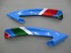 2006-2007 Yamaha YZF 600 R6 Motorcycle Fairings - Blue Green White Red Dunlop Michelin Motul