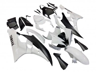 Shop 2006-2007 Yamaha YZF 600 R6 Motorcycle Fairings - White Matte Black
