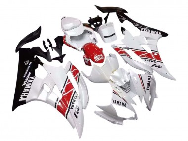 Shop 2006-2007 Yamaha YZF 600 R6 Motorcycle Fairings - White Red Black Motul
