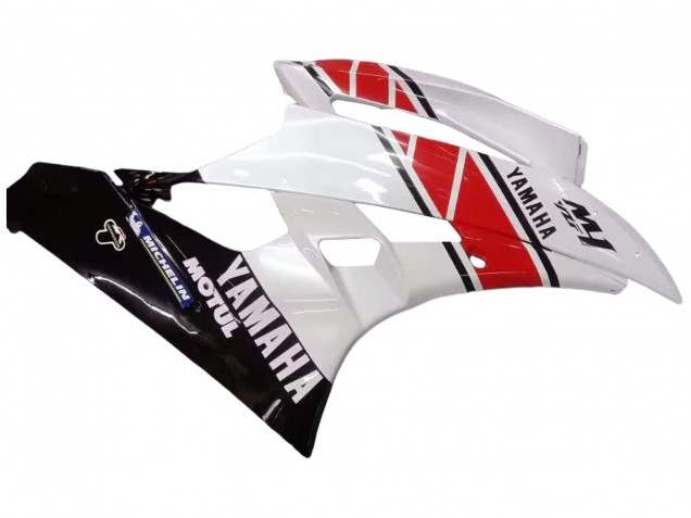 2006-2007 Yamaha YZF 600 R6 Motorcycle Fairings - White Red Black Motul