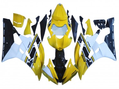 Shop 2006-2007 Yamaha YZF 600 R6 Motorcycle Fairings - Yellow White Glossy Black Motul
