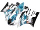 2006-2007 Yamaha YZF 600 R6 Motorcycle Fairings - White Blue Black Semakin Didepan ENEOS