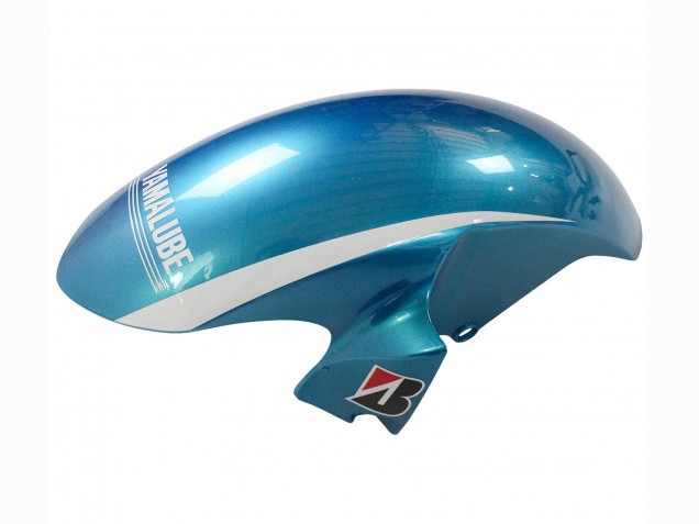 2006-2007 Yamaha YZF 600 R6 Motorcycle Fairings - White Blue Black Semakin Didepan ENEOS