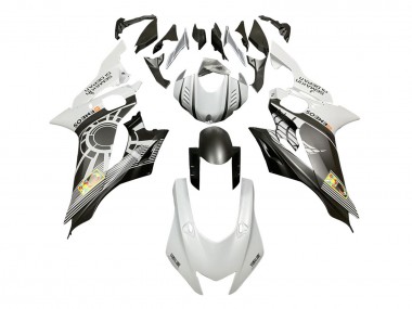 Shop 2017-2025 Yamaha YZF 600 R6 Motorcycle Fairings - White Grey Matte Black ENEOS Semakin Didepan