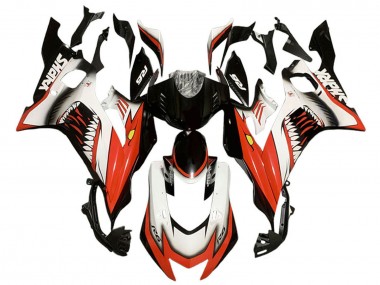 Shop 2017-2025 Yamaha YZF 600 R6 Motorcycle Fairings - White Red Black Shark