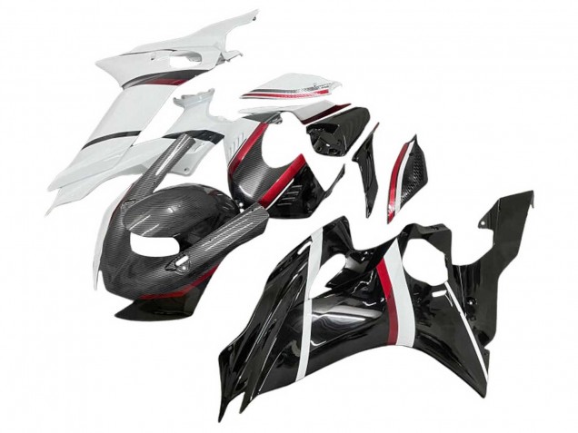 2017-2025 Yamaha YZF 600 R6 Motorcycle Fairings - White Red Glossy Black Carbon Fiber Style