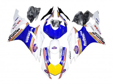 Shop 2017-2025 Yamaha YZF 600 R6 Motorcycle Fairings - White Blue Yellow Rothmans