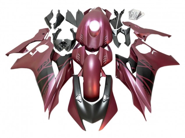 2017-2025 Yamaha YZF 600 R6 Motorcycle Fairings - Maroon Red Matte Black