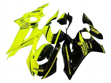 Shop 2017-2023 Yamaha YZF 600 R6 Motorcycle Fairings - Neon Yellow Glossy Black Split