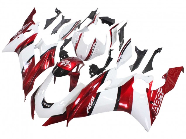 2017-2025 Yamaha YZF 600 R6 Motorcycle Fairings - White Red Black
