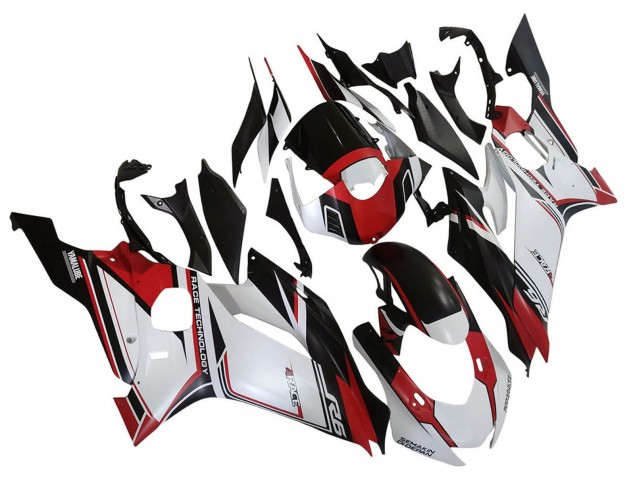 2017-2025 Yamaha YZF 600 R6 Motorcycle Fairings - White Red Black Semakin Didepan