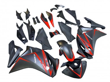 Shop 2011-2015 Honda CBR250RR Motorcycle Fairings - Matte Black Red Stripe