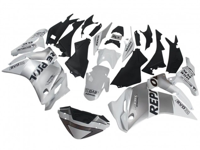 2011-2015 Honda CBR250RR Motorcycle Fairings - Silver White Black Repsol