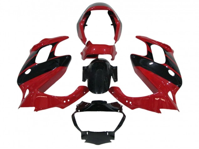 1997-2005 Honda VTR1000F Motorcycle Fairings - Red Glossy Black