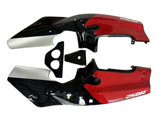 1988-1989 Honda NSR250R Motorcycle Fairings - Silver Red Glossy Black