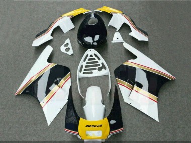 Shop 1988-1989 Honda NSR250R Motorcycle Fairings - White Yellow Gold Glossy Black