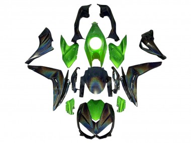 Shop 2014-2019 Kawasaki Z1000 Motorcycle Fairings - Green Rainbow