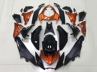 Shop 2014-2019 Kawasaki Z1000 Motorcycle Fairings - Orange Glossy Black Matte Black