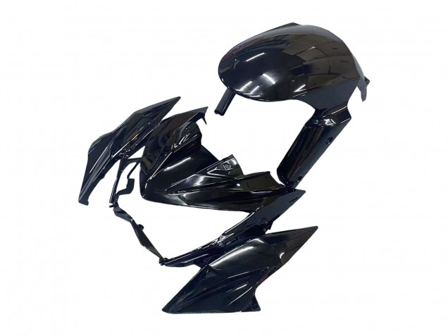 2013-2018 Kawasaki Z800 Motorcycle Fairings - Glossy Black Red