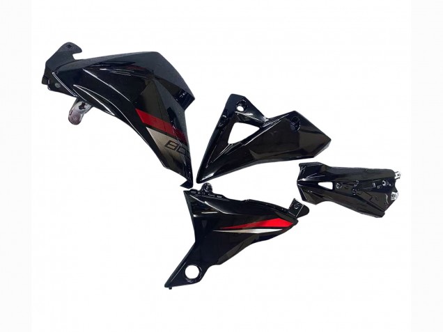 2013-2018 Kawasaki Z800 Motorcycle Fairings - Glossy Black Red
