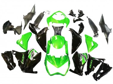 Shop 2013-2018 Kawasaki Z800 Motorcycle Fairings - Green Glossy Black