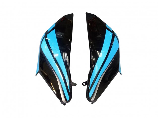 2013-2018 Kawasaki Z800 Motorcycle Fairings - Light Blue Glossy Black
